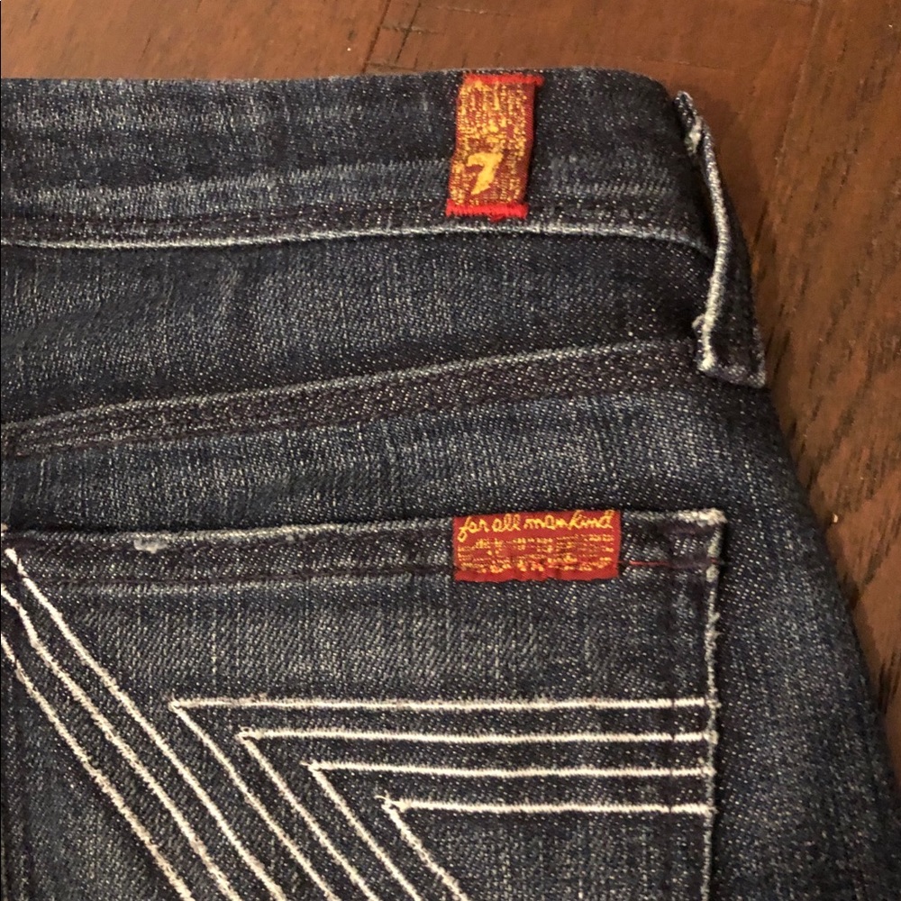 7 for all mankind , bootcut jeans, worn once